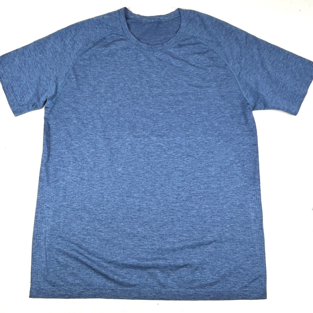 Lululemon Men's Workout Vent Tech Crew Neck T Shirt Size Large Blue